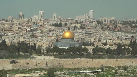 Har HaBáyit, The Temple mount in Jerusalem Stock Footage 145867254