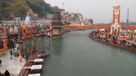 Har Ki Pauri Stock Footage 100883890
