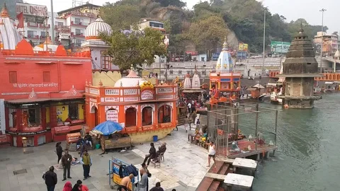 Har Ki Pauri Stock Footage 100884256