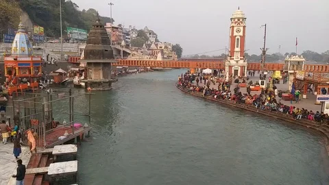 Har Ki Pauri Stock Footage 100885509