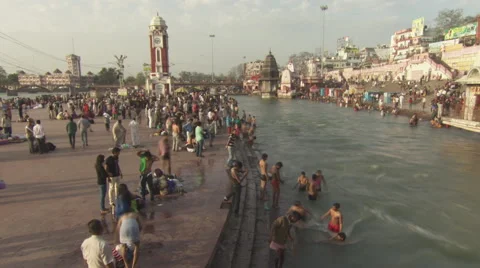 Har Ki Pauri, Haridwar Stock Footage 40355915