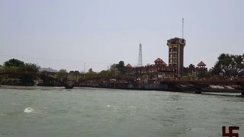 Har-ki-Pauri, Haridwar 库存影片 106719505