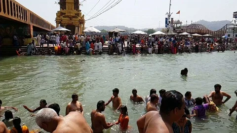 Har-ki-Pauri, Haridwar 库存影片 106720232