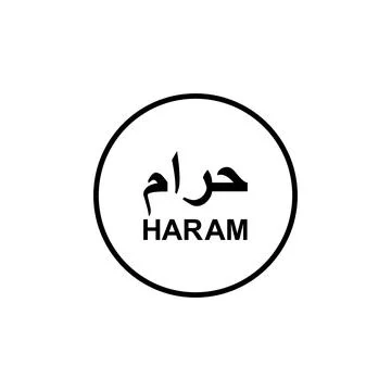 'Haram' Logo Information Stock Illustration