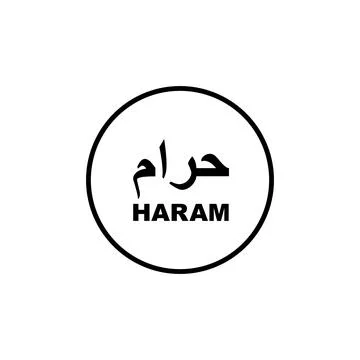 'Haram' Logo Information Stock Illustration
