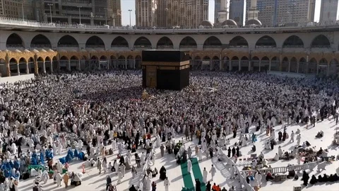 Haram Mosque in Mecca. Stock Footage 114284611