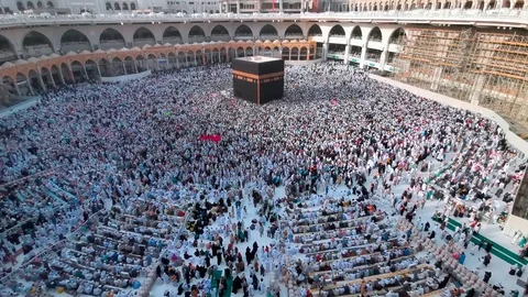 Haram Mosque in Mecca. Stock Footage 114285038