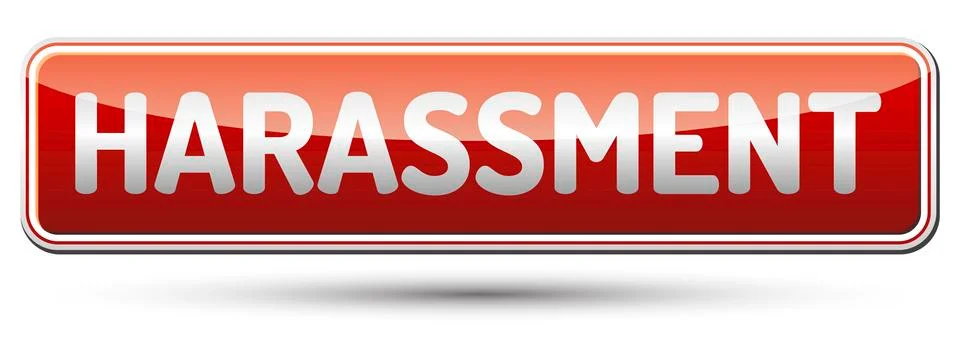 Harassment - red banner with shadow Stock Illustration