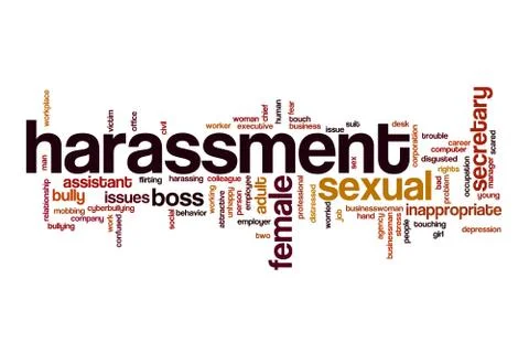 Harassment word cloud concept Stock Illustration