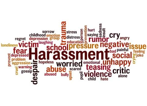 Harassment, word cloud concept Stock Illustration
