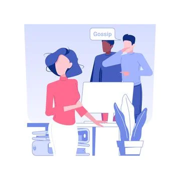 Harassment at a workplace isolated concept vector illustration. Stock Illustration