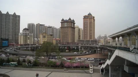 Harbin China Daoli Cityscape Stock Footage 63228378