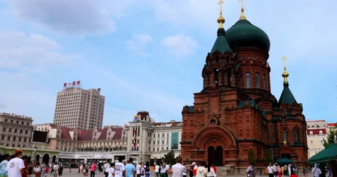 Harbin city view 库存影片 211267604