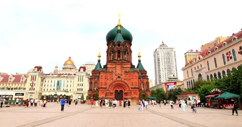Harbin city view Video stock 211272139