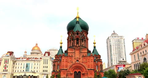 Harbin city view 库存影片 211272729