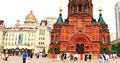 Harbin city view 스톡 동영상 211272928