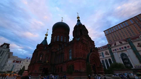 Harbin city view in summer Stock Footage 211263716