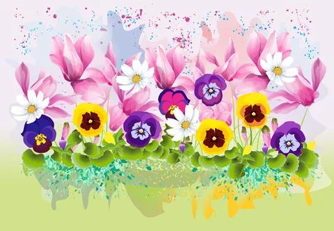 Harbingers of spring, Stock Illustration
