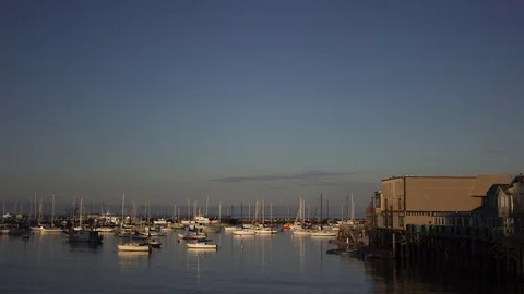 Harbor 4k Day to Night Time Lapse Stock Footage 71545005