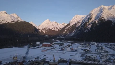 Harbor and shipyard views of Alaska Stock Footage 103547738