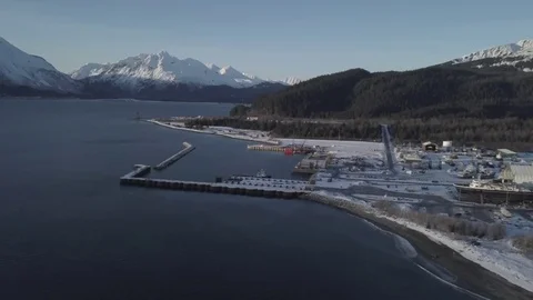 Harbor and shipyard views of Alaska Stock Footage 103547832