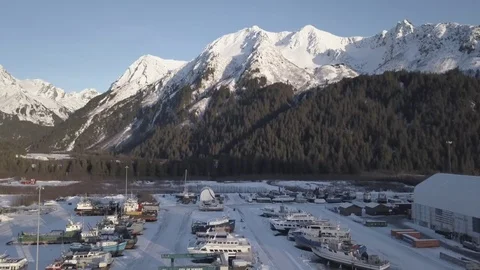 Harbor and shipyard views of Alaska Stock Footage 103548026