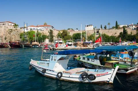 Harbor in antalya Foto stock