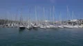 The harbor of Barcelona with moored sailing boats 4k or 4k+ Resolution