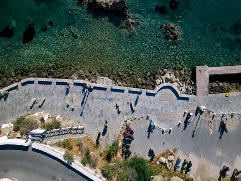 Harbor from a bird's eye view Stock Footage 75914702