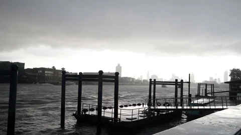 Harbor boat Stock Footage 71004469