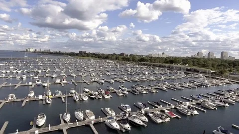 Harbor boats pier Stock Footage 80795443
