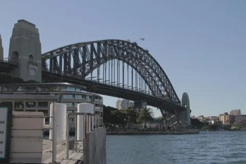 Harbor bridge from the rocks Stock Photos