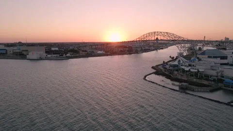 Harbor Bridge at Sunset Stock Footage 146491810
