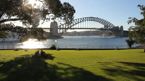Harbor bridge, sydney Stock Footage 32294874