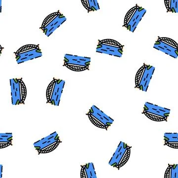 Harbor bridge vector seamless pattern Stock Illustration
