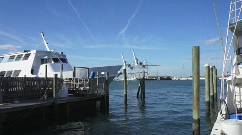 Harbor at Cape Canaveral Stock Footage 59138473