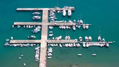 Harbor of Cefalu in Sicily Stock Footage 161223412