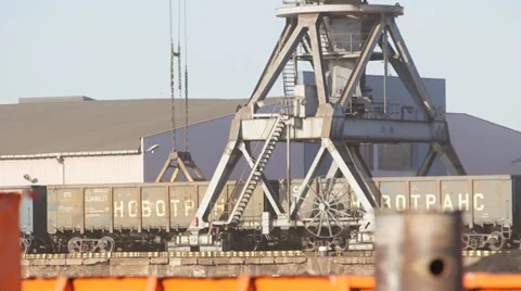 Harbor Crane Stock Footage 38633396