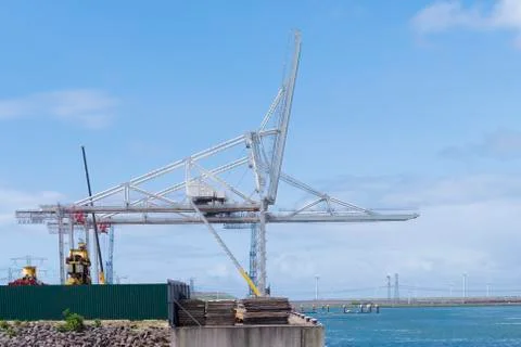 Harbor crane Stock Photos