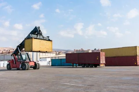 Harbor crane Stock Photos