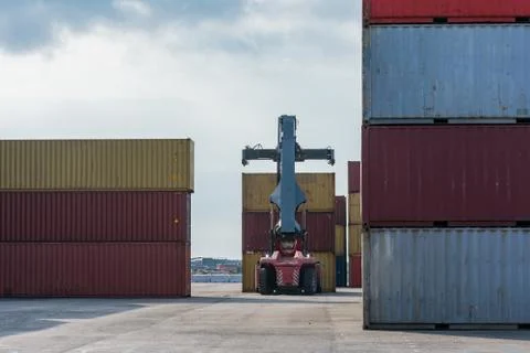 Harbor crane Stock Photos