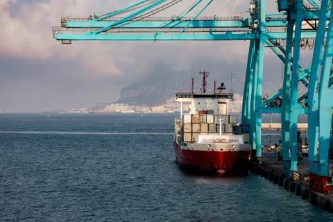 Harbor crane Stock Photos