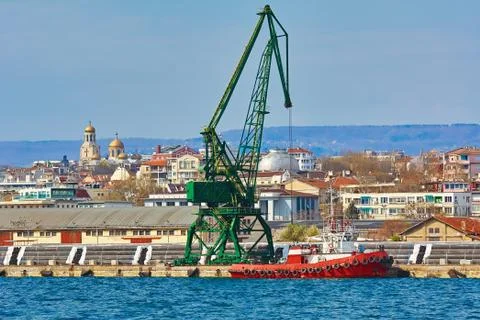 Harbor Crane in the Port Stock Photos
