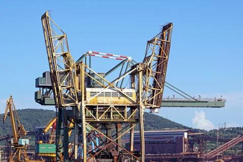 Harbor cranes Stock Photos