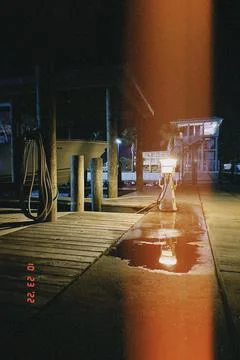 HARBOR DARK NIGHT Stock Photos