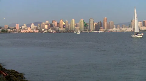 Harbor, day into night Stock Footage 40908424