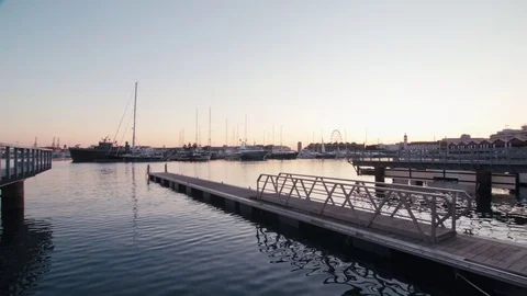 Harbor dock in the evening Stock-Footage 83540883