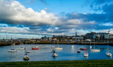 The Harbor in Dublin Foto stock