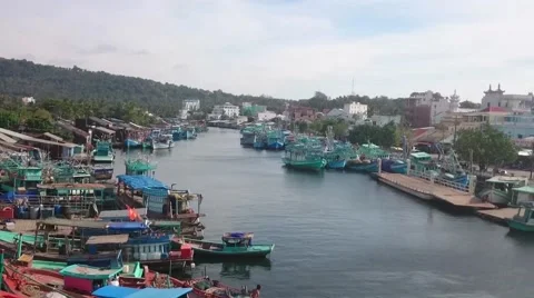 Harbor in duong dong Stock Footage 51464570
