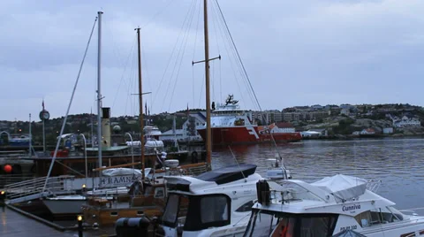 Harbor at dusk Stock Footage 27522148